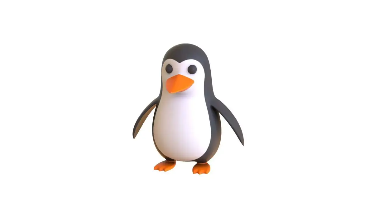 Cartoon Penguin v005 Low-poly 3D model