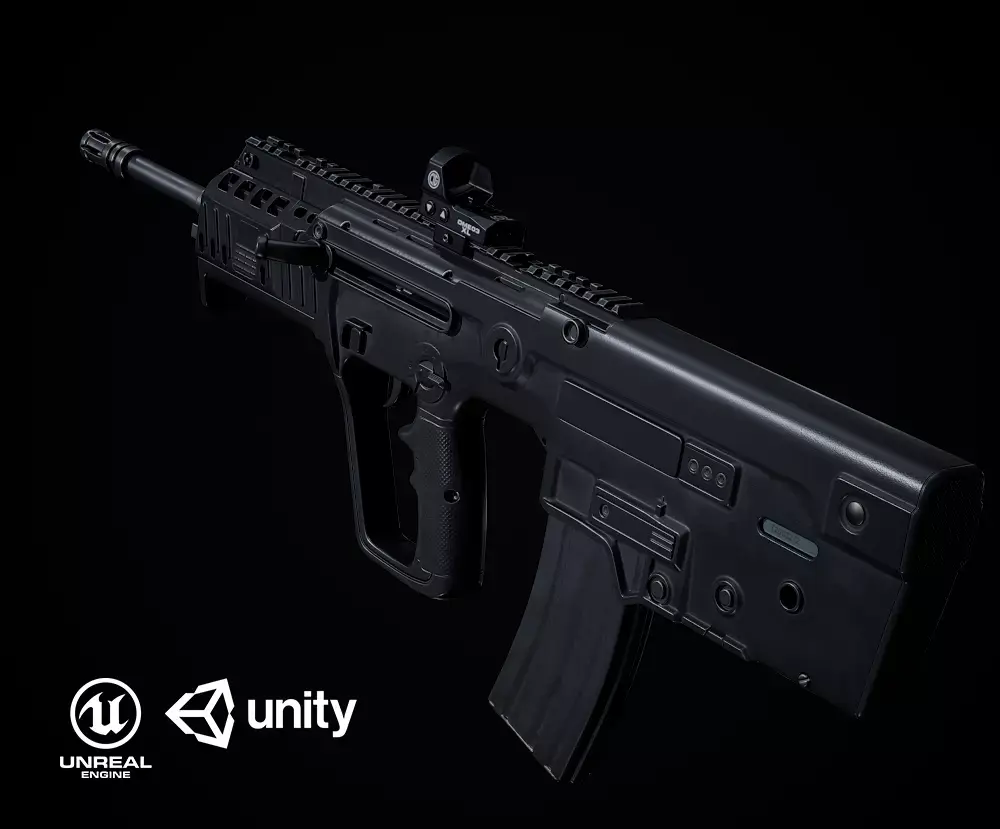 Tavor X95 PBR Low-poly 3D model