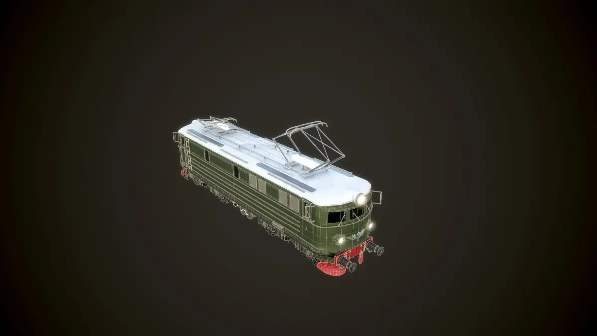 NSB El 13 locomotive Low-poly 3D model