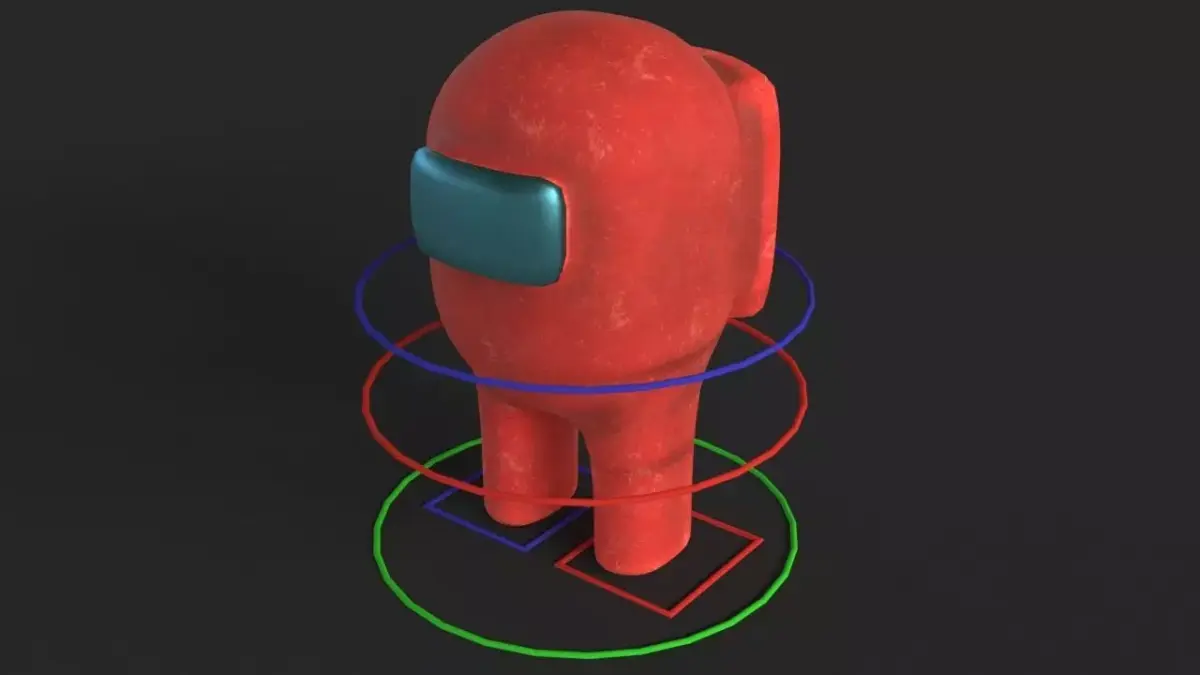 Rigged among us character Free low-poly 3D model