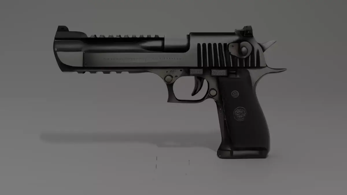 High-Quality 3D Model of Desert Eagle  Low-poly 3D model
