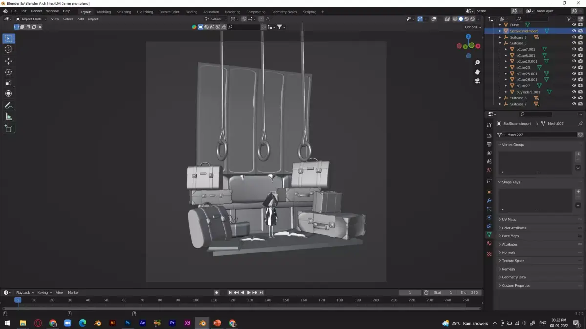 little nightmare game environment 3D model