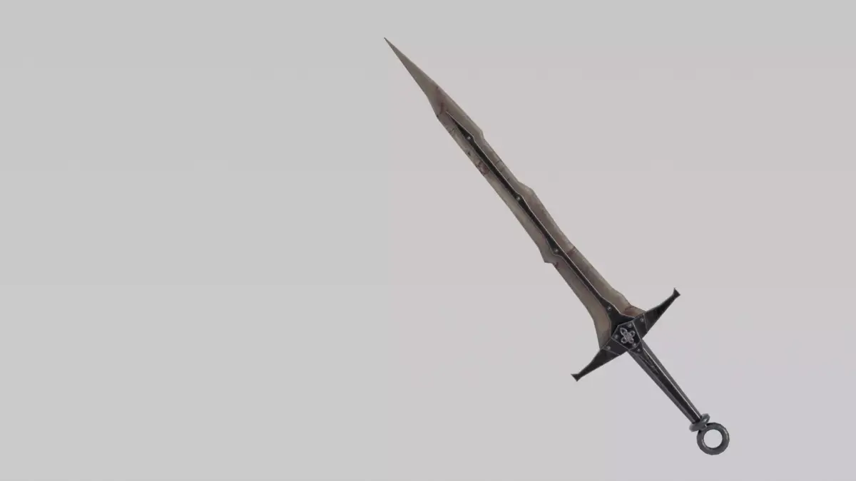Dragon Bon Sword from Skyrim Low-poly 3D model