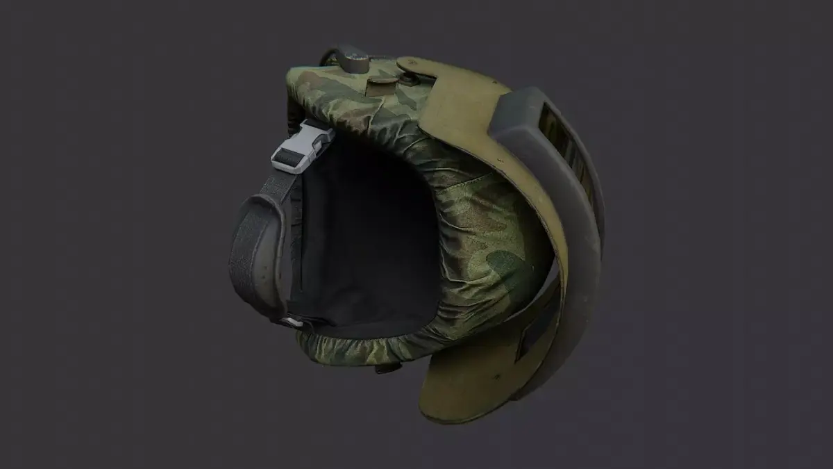Hat Russian Army Helmet with Visor Low-poly 3D model