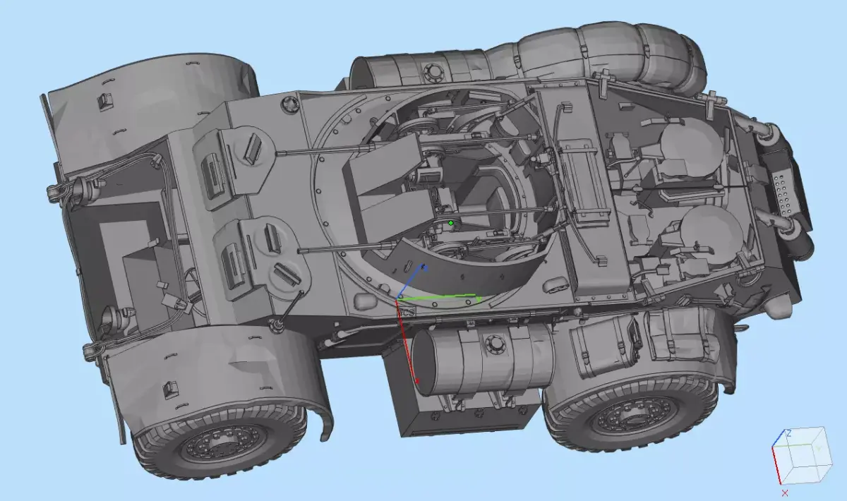 British self propelled antiaircraft gun RT-1 3D model