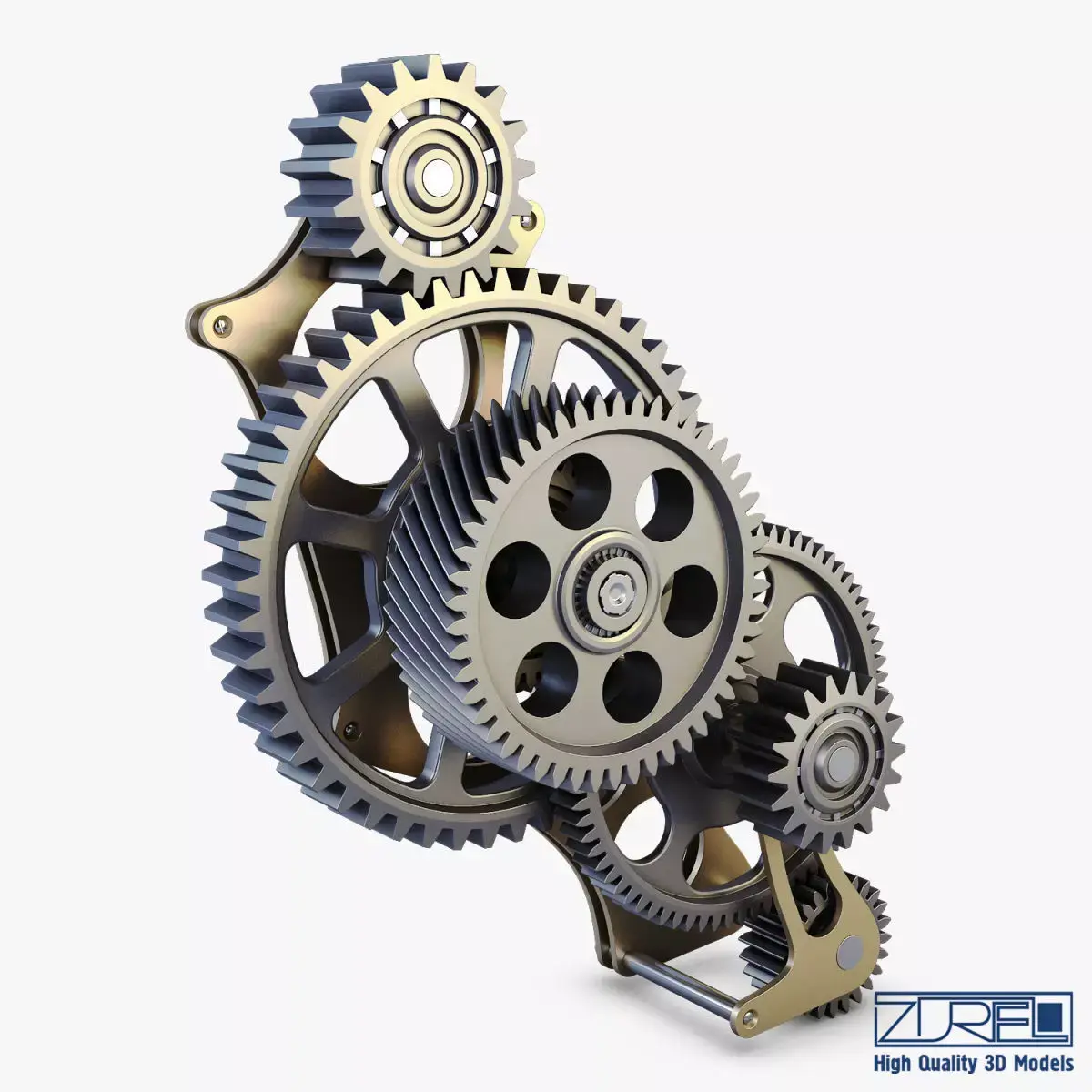 Gear mechanism v 3 3D model