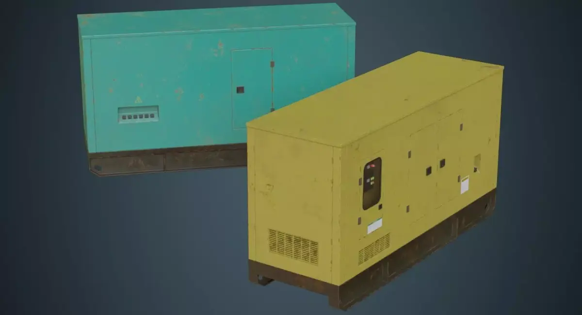 Generator 2B Low-poly 3D model