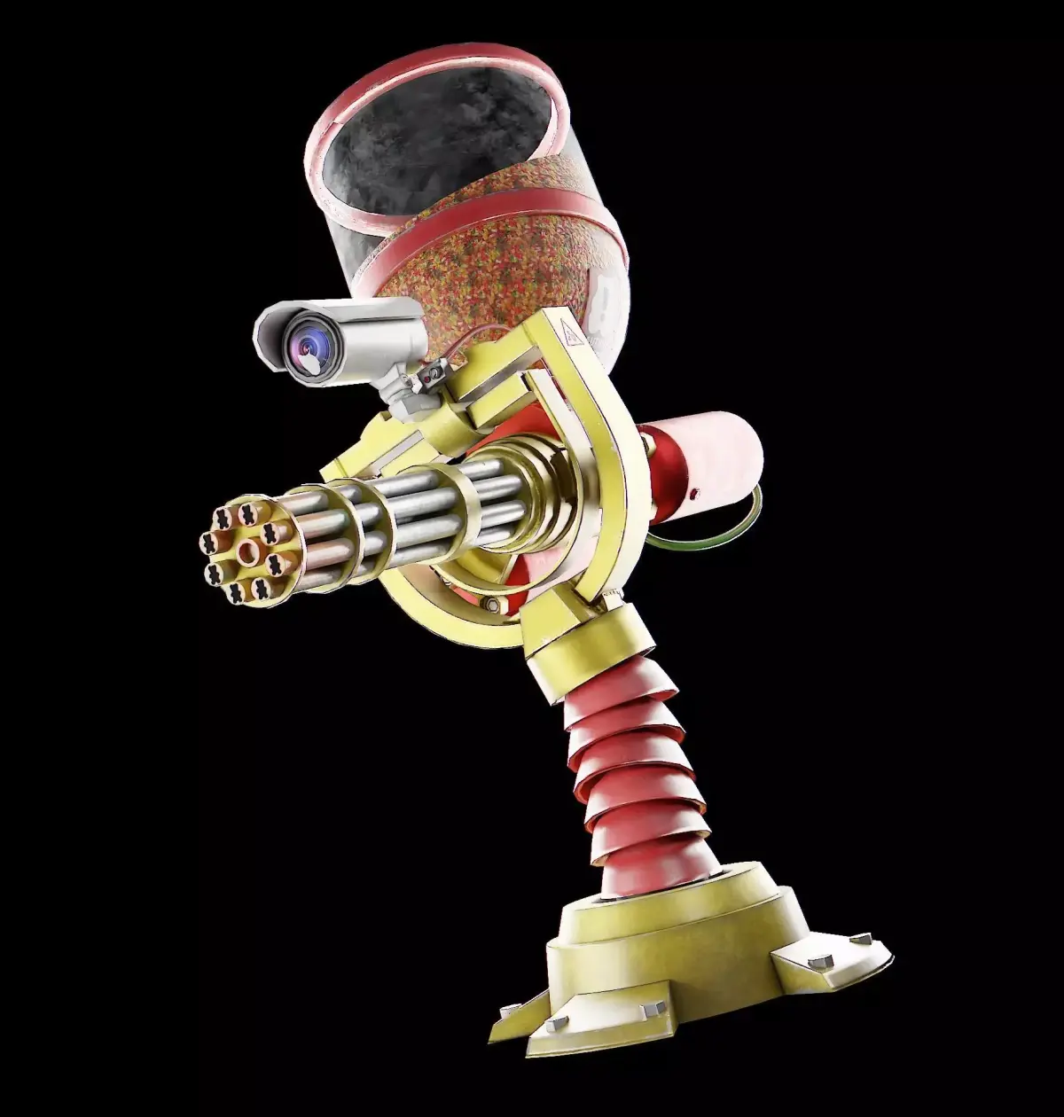 Gummy Bear Turret  Low-poly 3D model