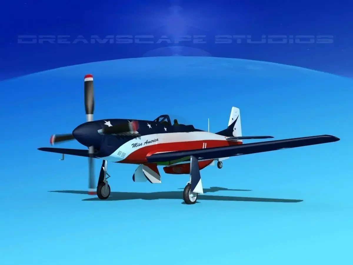 P-51 Mustang Sport Miss America 3D model
