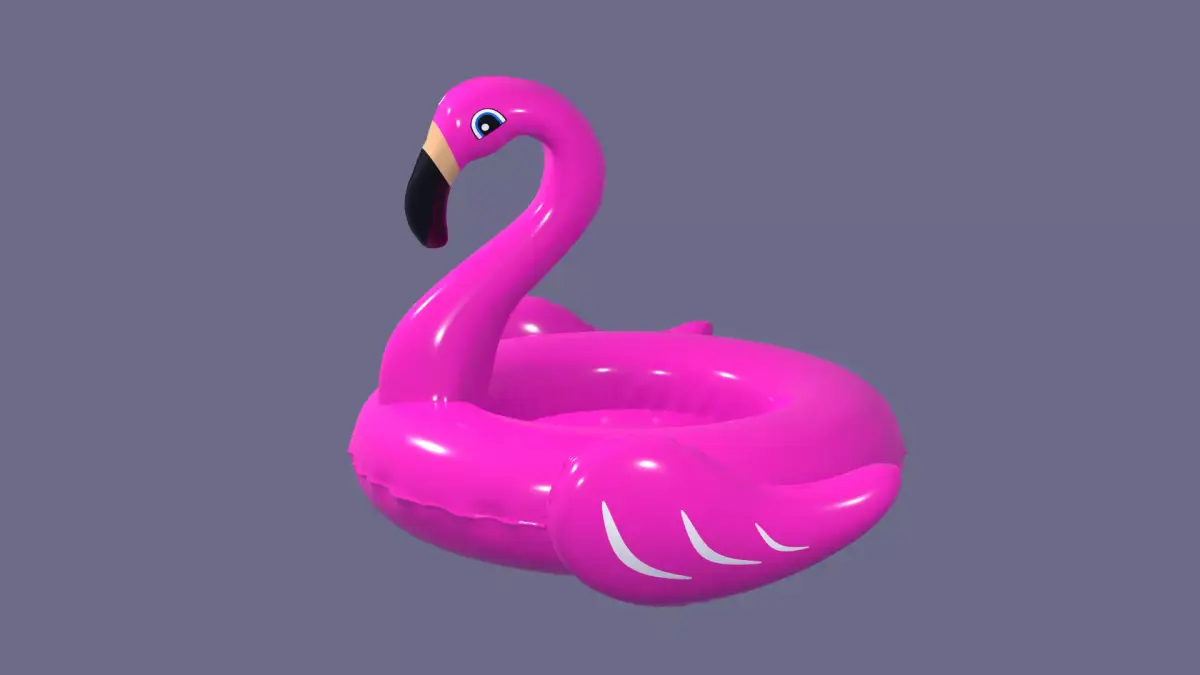 Inflatable Pink Flamingo Toy  3D model