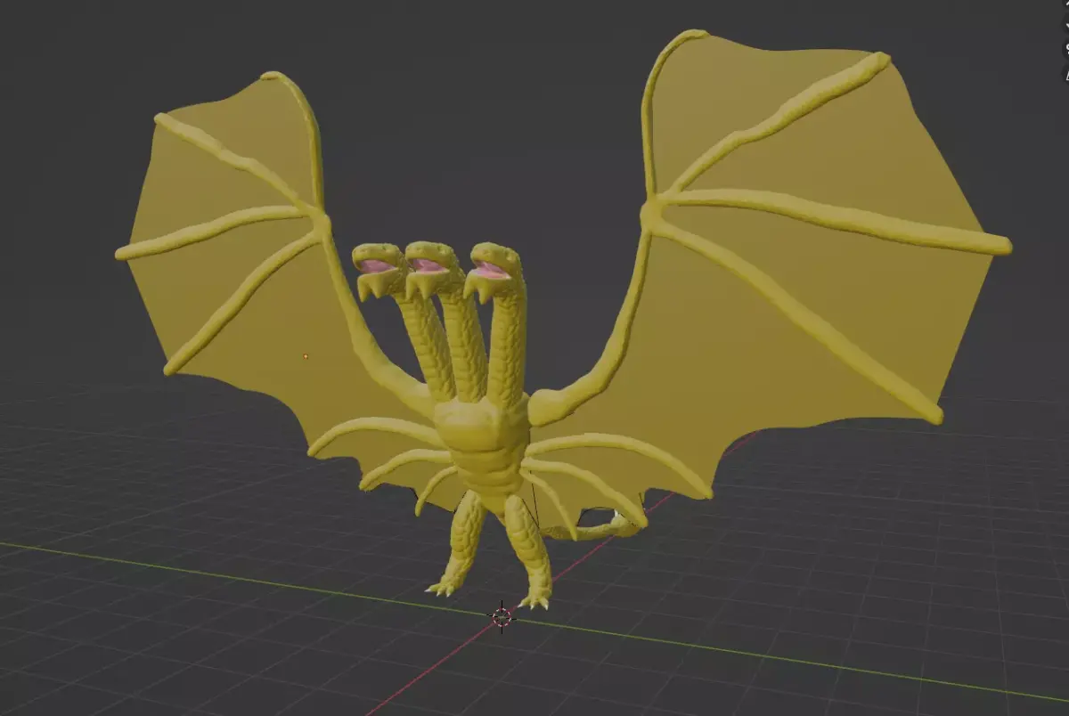 free king ghidorah model Free 3D model