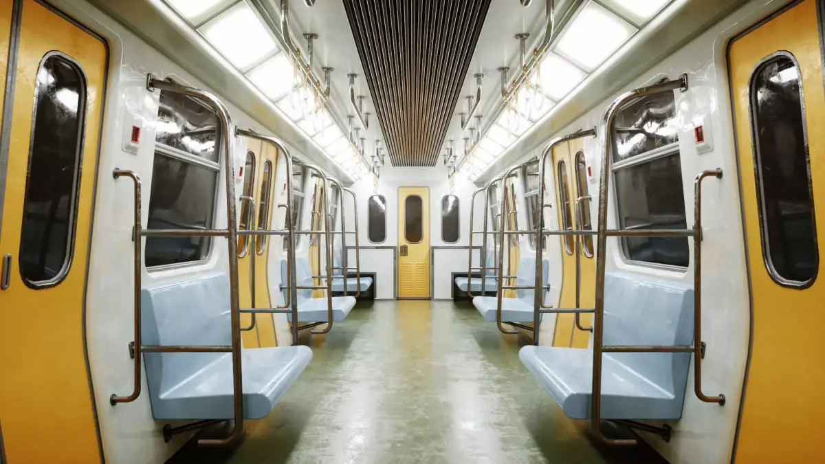 Subway Interior Low-poly 3D model