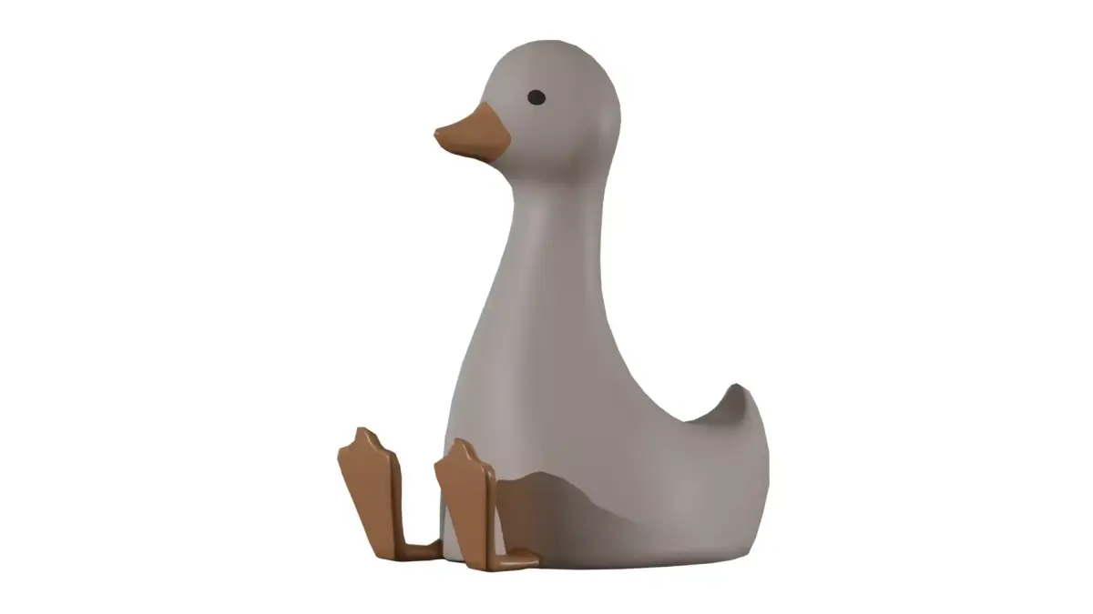 Silly Duck - Cartoon Model 1k Faces Low-poly 3D model