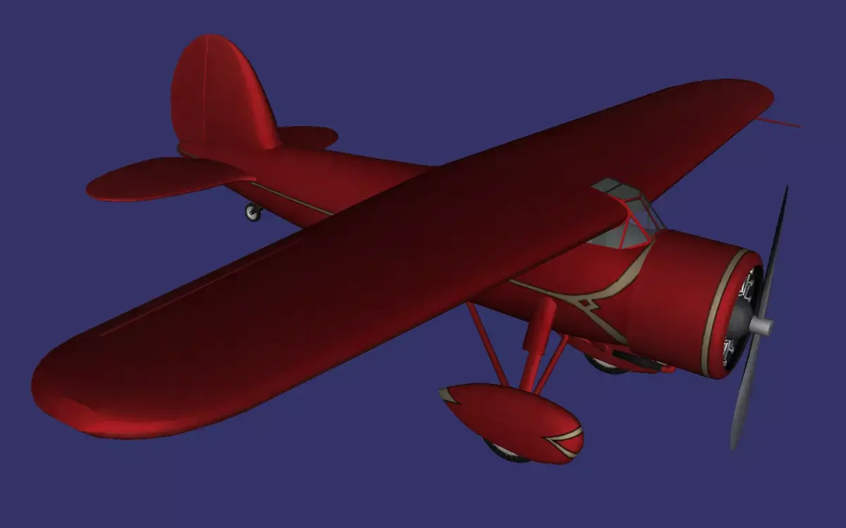 Lockheed Vega Low-poly 3D model