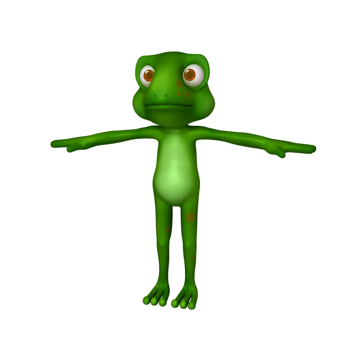 Frog cartoon 02 3D model