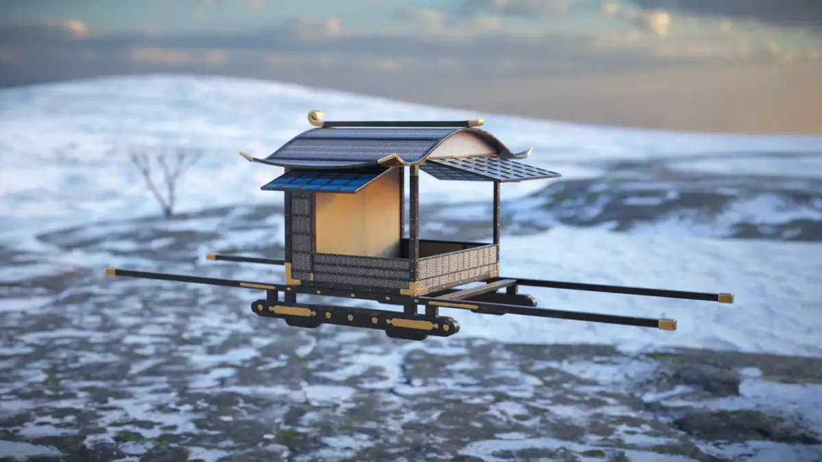 Korean Officer Palanquin - Joseon Tongsinsa 3D model