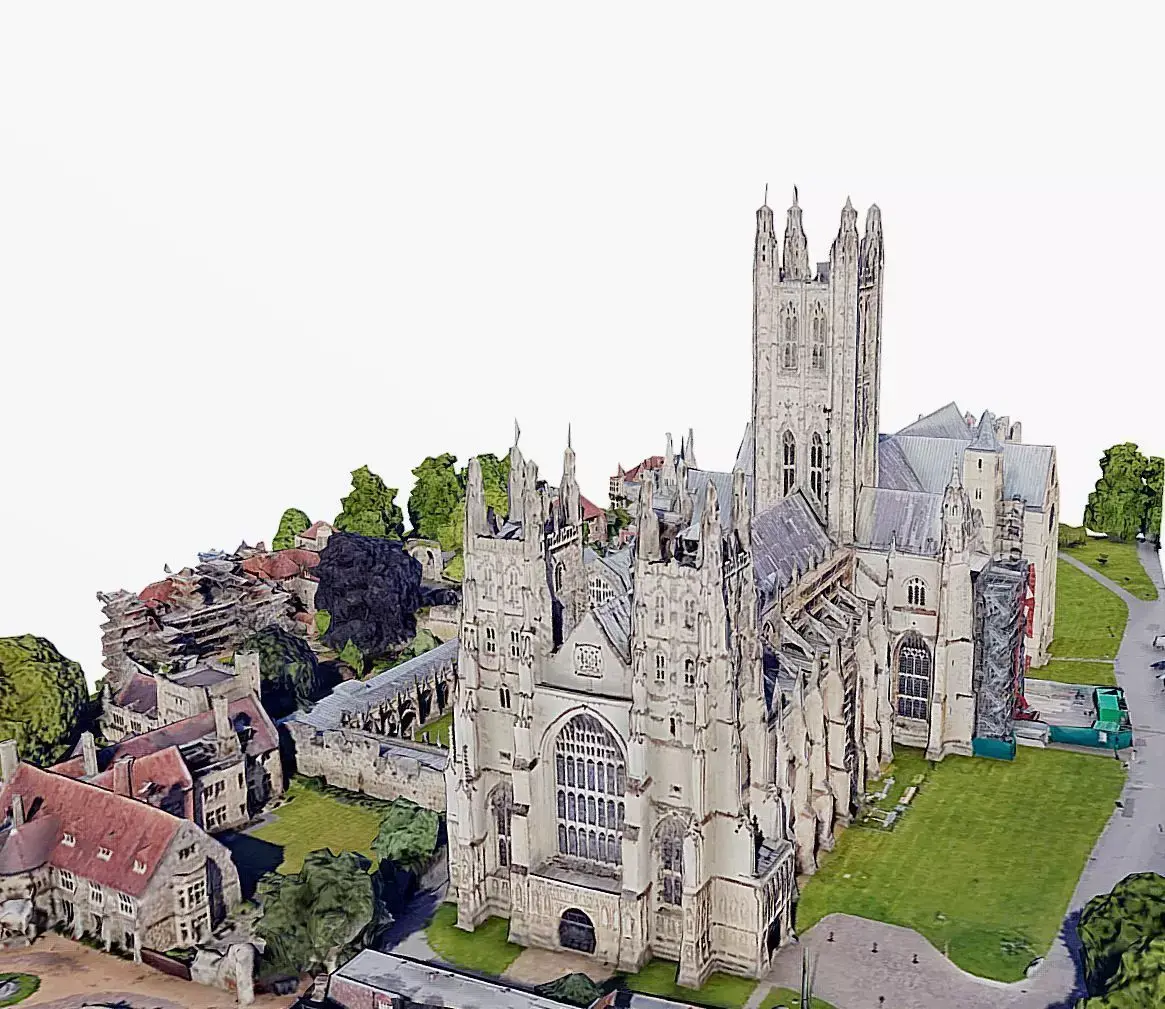 Canterbury Cathedral Low-poly 3D model
