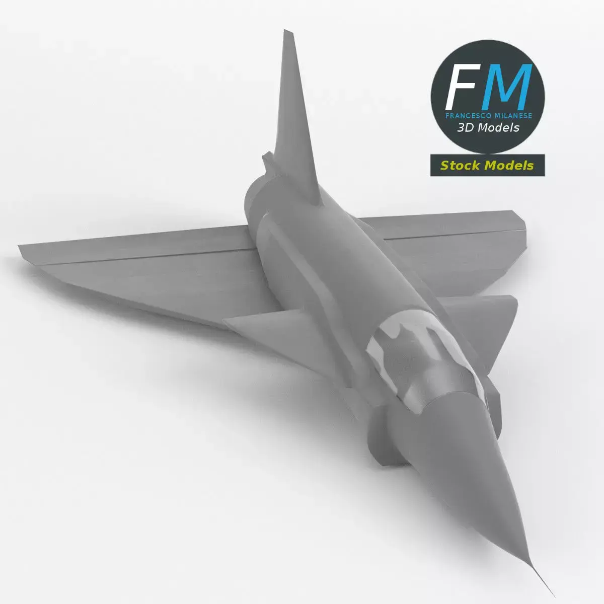 Stylized Interceptor Jet base mesh 3D model