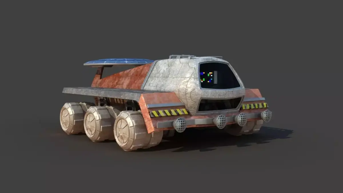 Futuristic Moon Mars Rover 3D model