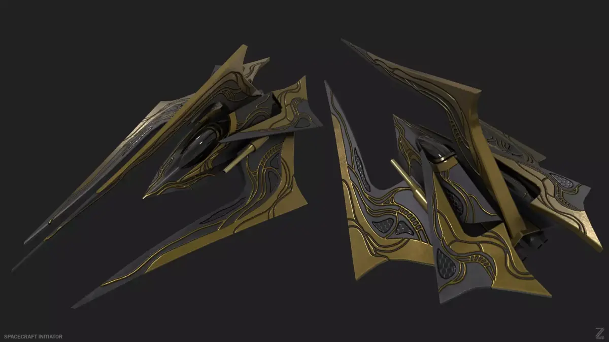 Spacecraft initiator Low-poly 3D model