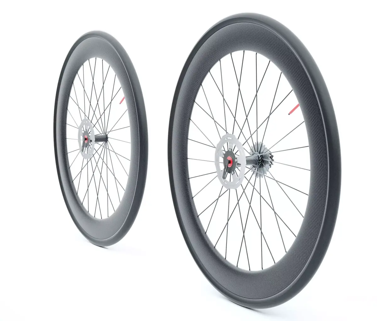Carbon wheels road bike disc 3D model