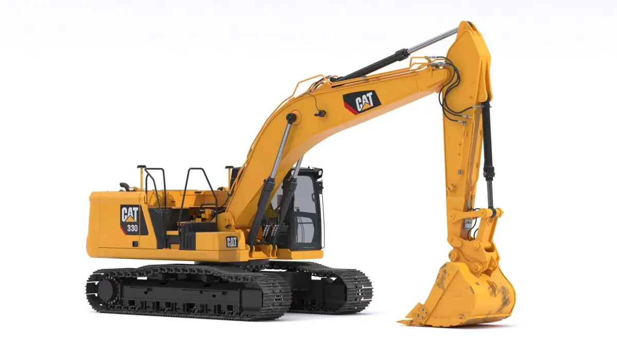 CAT 330 Medium Excavator Dirty 3D model