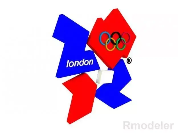 London Games Olimpic 2012 3d Logo 3D model