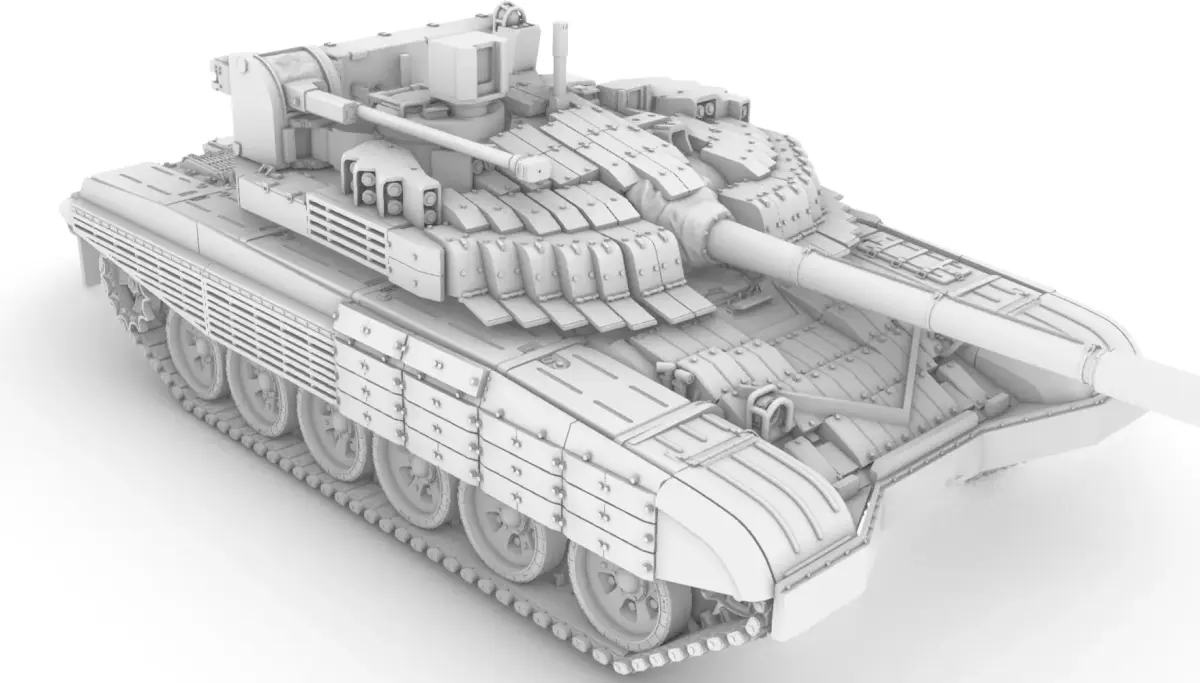 100 scale T72M2 MODERNA 3D model