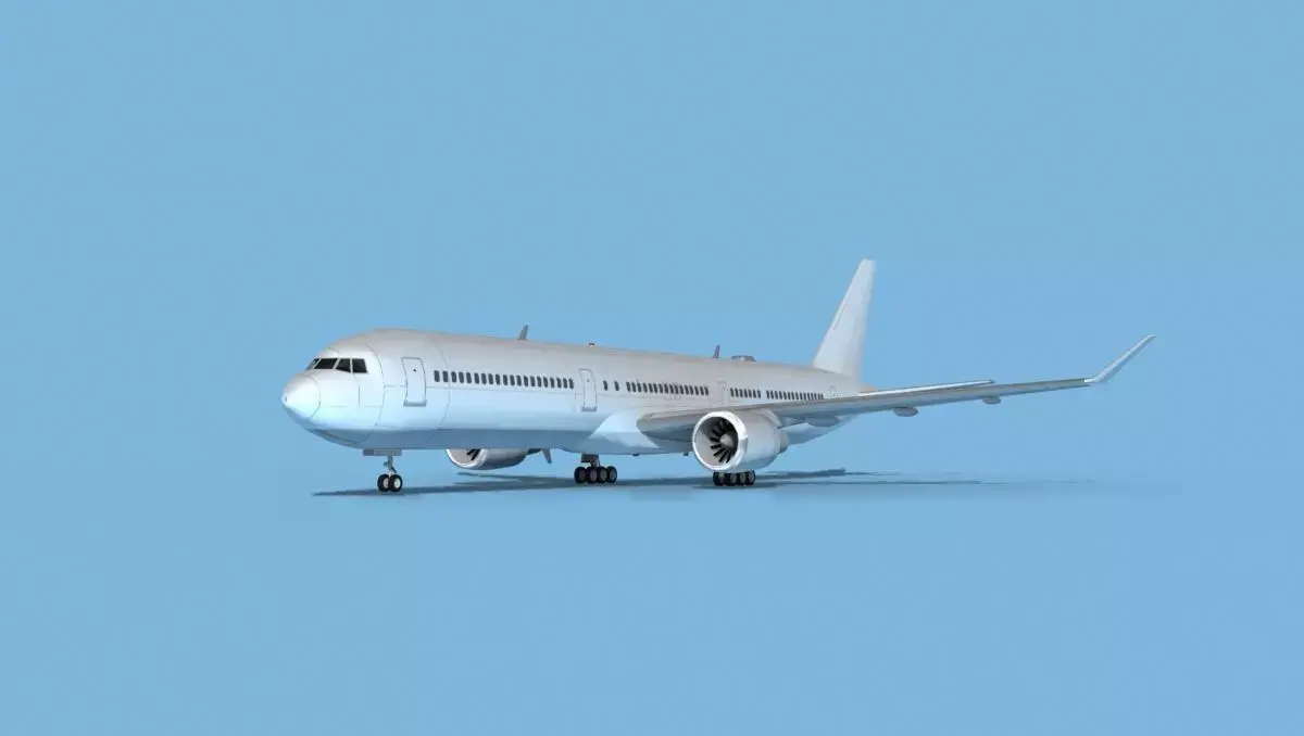 Boeing 767-400 Unmarked 2 3D model