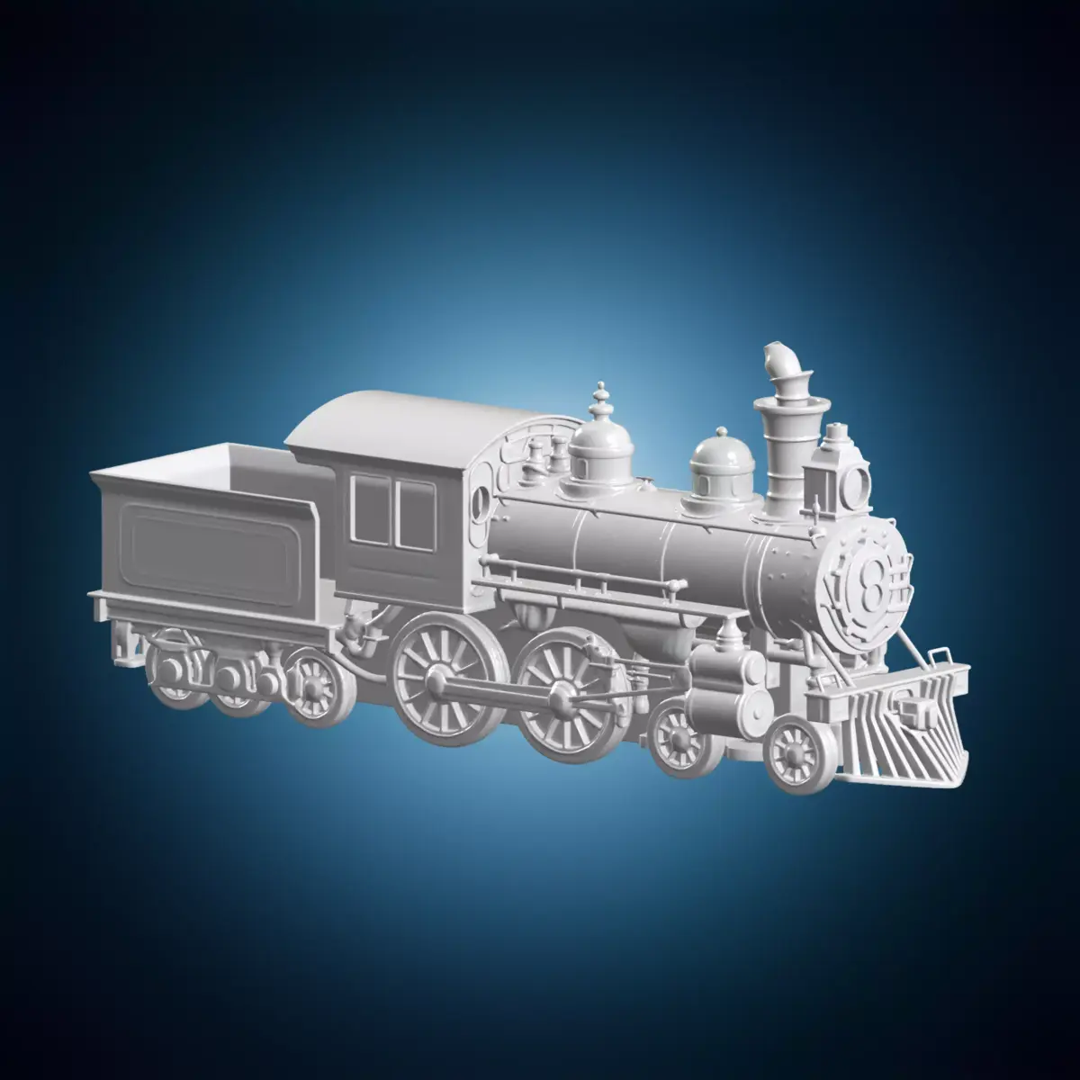 Steam Locomotive 3D Print Model 3D print model