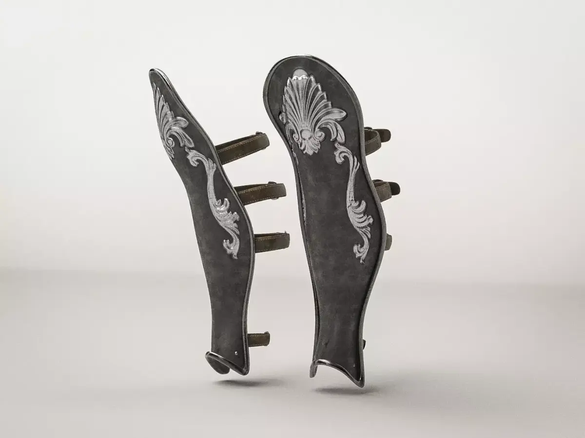 Roman Leg Armor Greave Low-poly 3D model