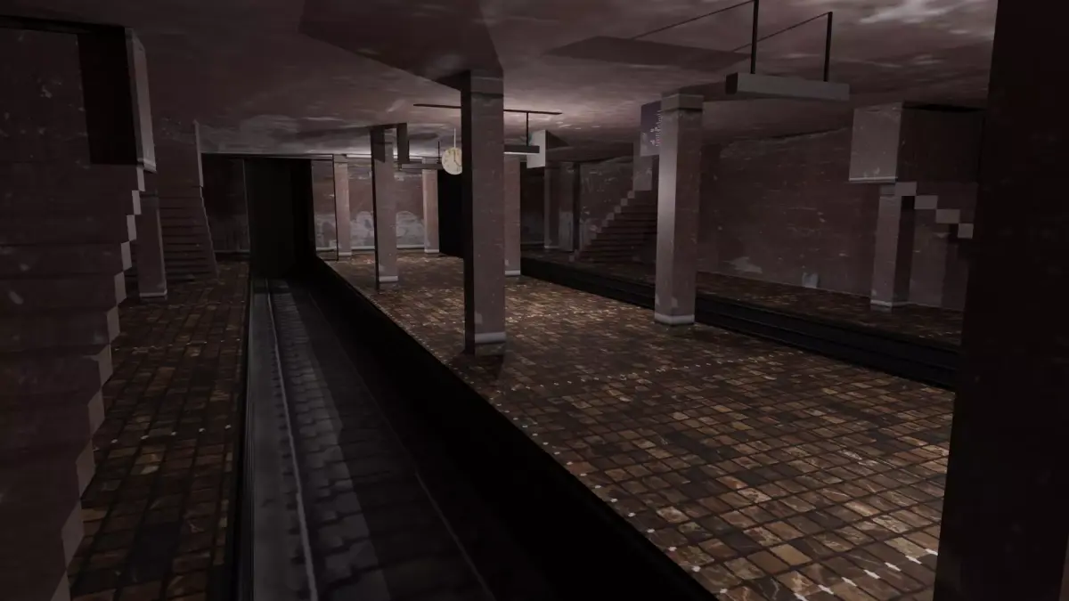 Abandoned Metro Station Low-poly 3D model
