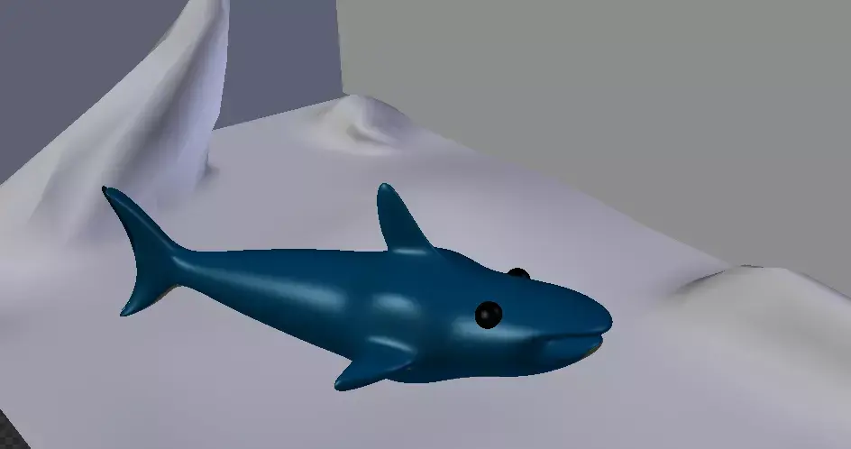 shark blender animation Free 3D model