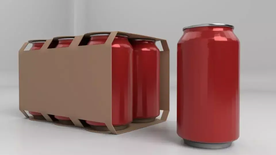Beverage Branding Package No11 6Pack Free low-poly 3D model