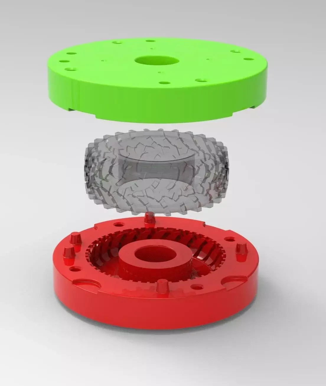 Mold for diecast Nokian Ground King tire Scale 1 to 25 3D print model