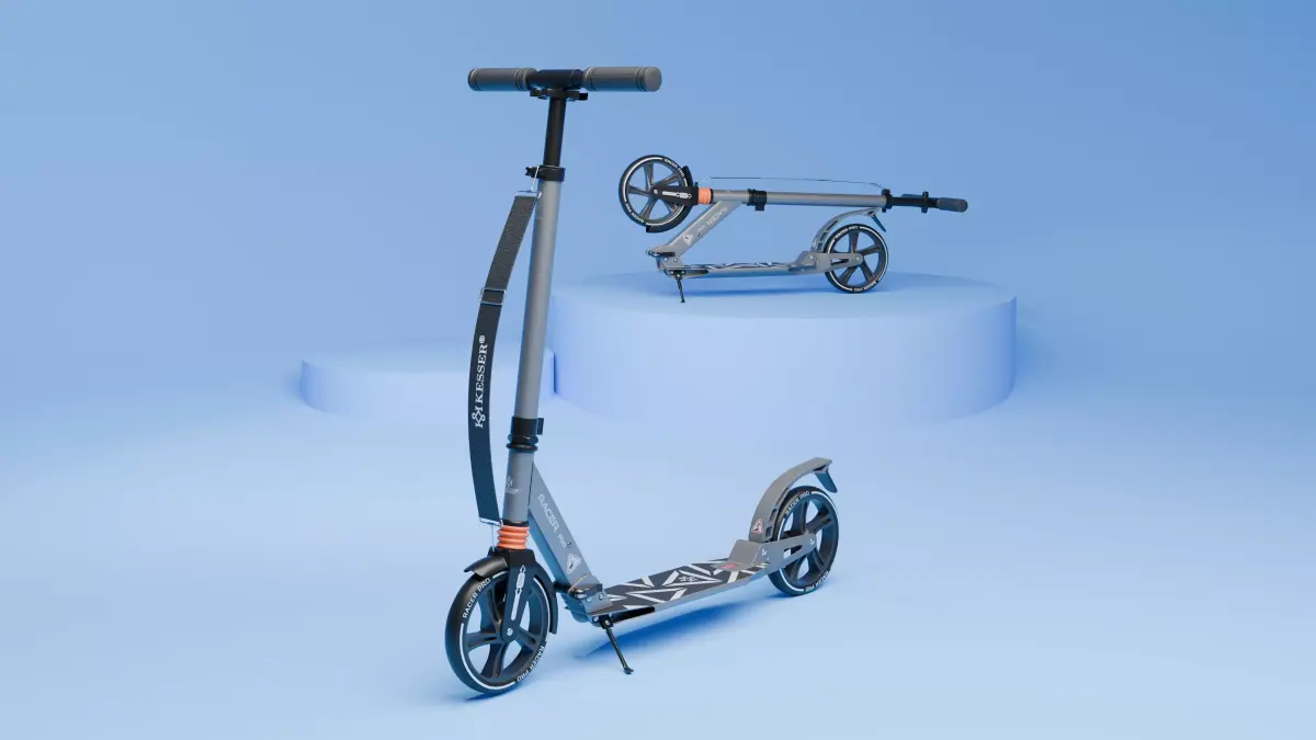Electric Scooter 3D Model Realistic Product Animation Ready Low-poly 3D model