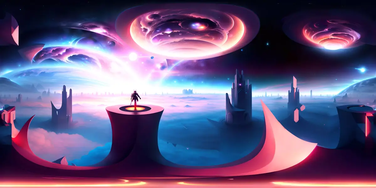 Skybox Futuristic Skyline Free 3D model