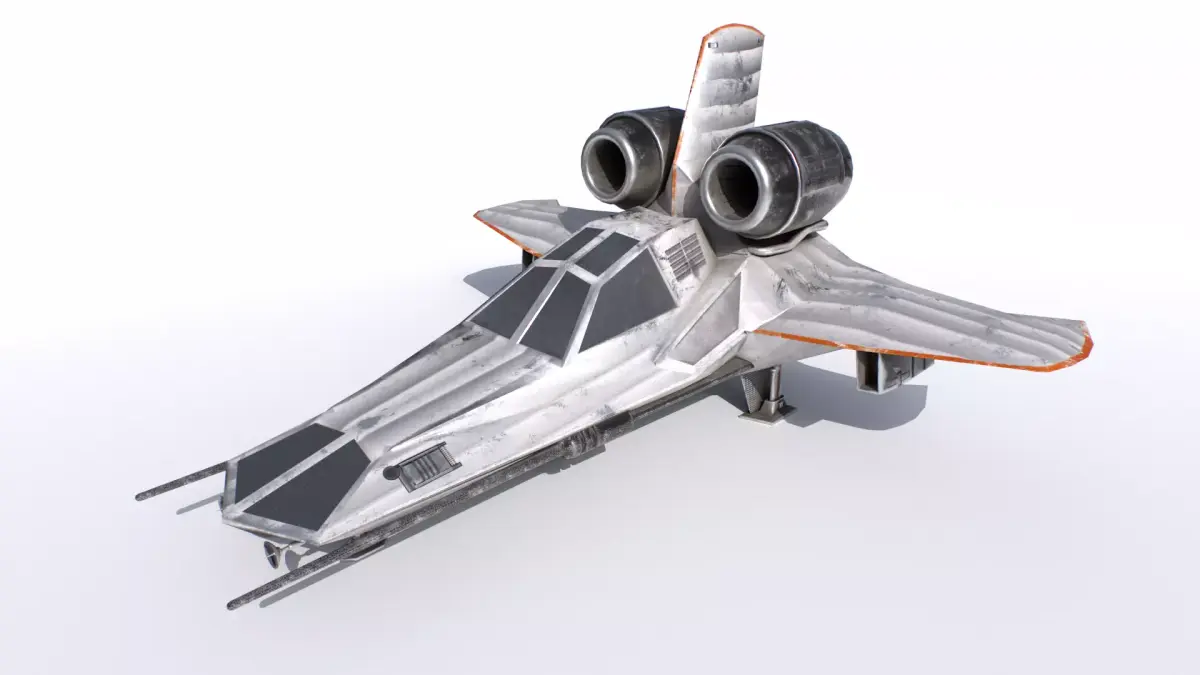Old Spaceship Low-poly 3D model purchase