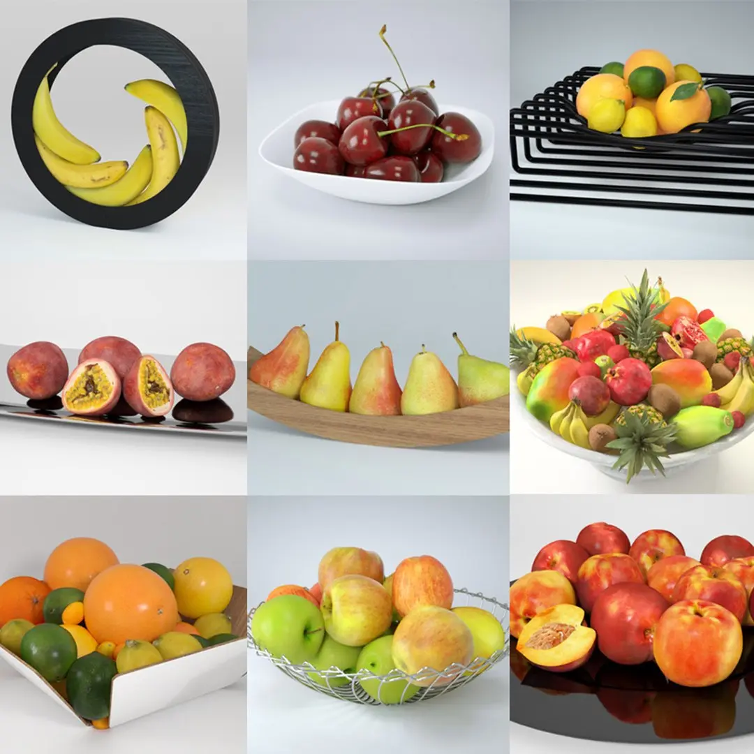 Real Fruits 3D model