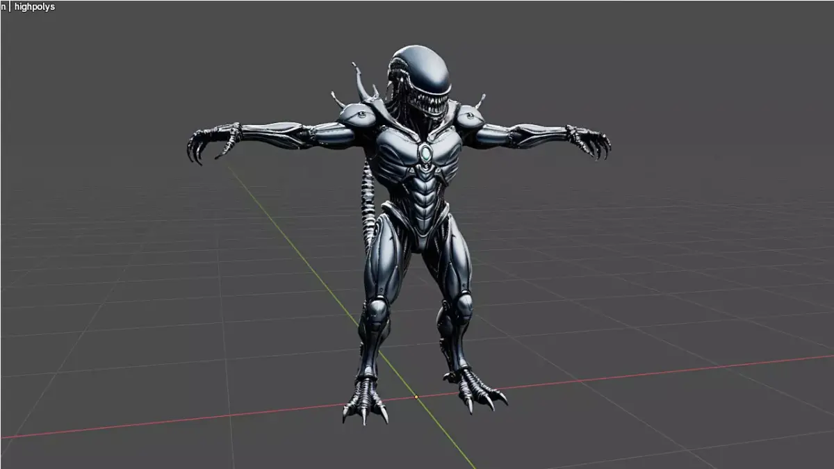 Xenomorph - 3D High quality model Low-poly 3D model