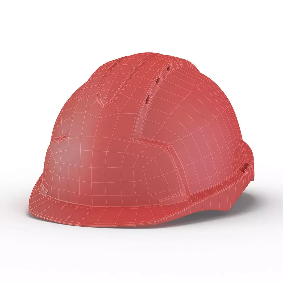 Safety Helmet Red 3D model