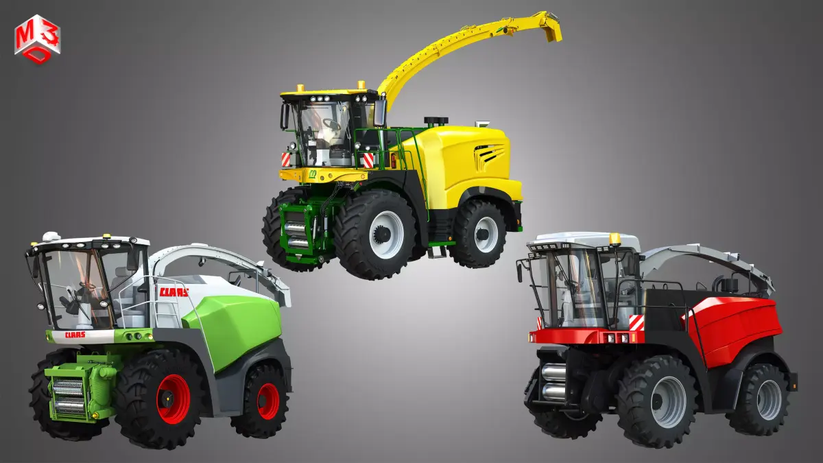 Combine Harvesters  3 in 1 3D Model Pack purchase