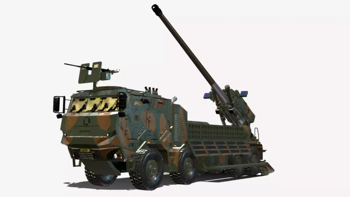 OBUSEIRO ALTOPROPULSADO CAESAR 8X8 155MM Low-poly 3D model