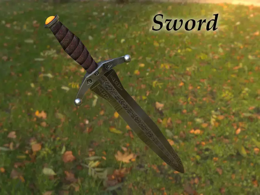 Sword Low-poly 3D model 43