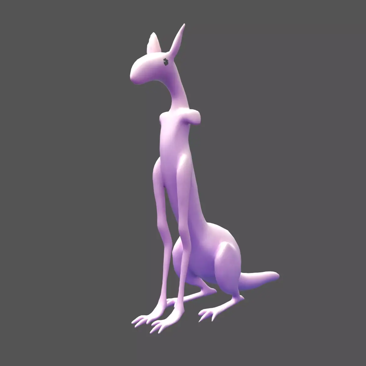 Sleek Monster v1 001 Low-poly 3D model