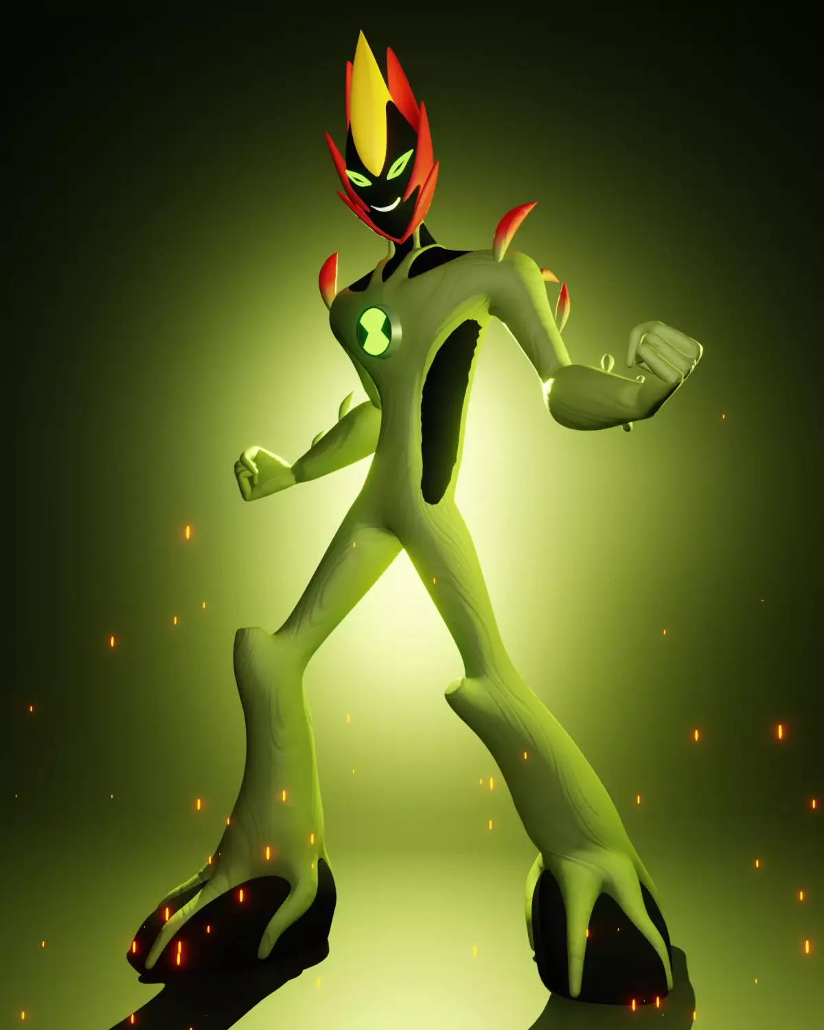 Ben 10 Swampfire 3D model