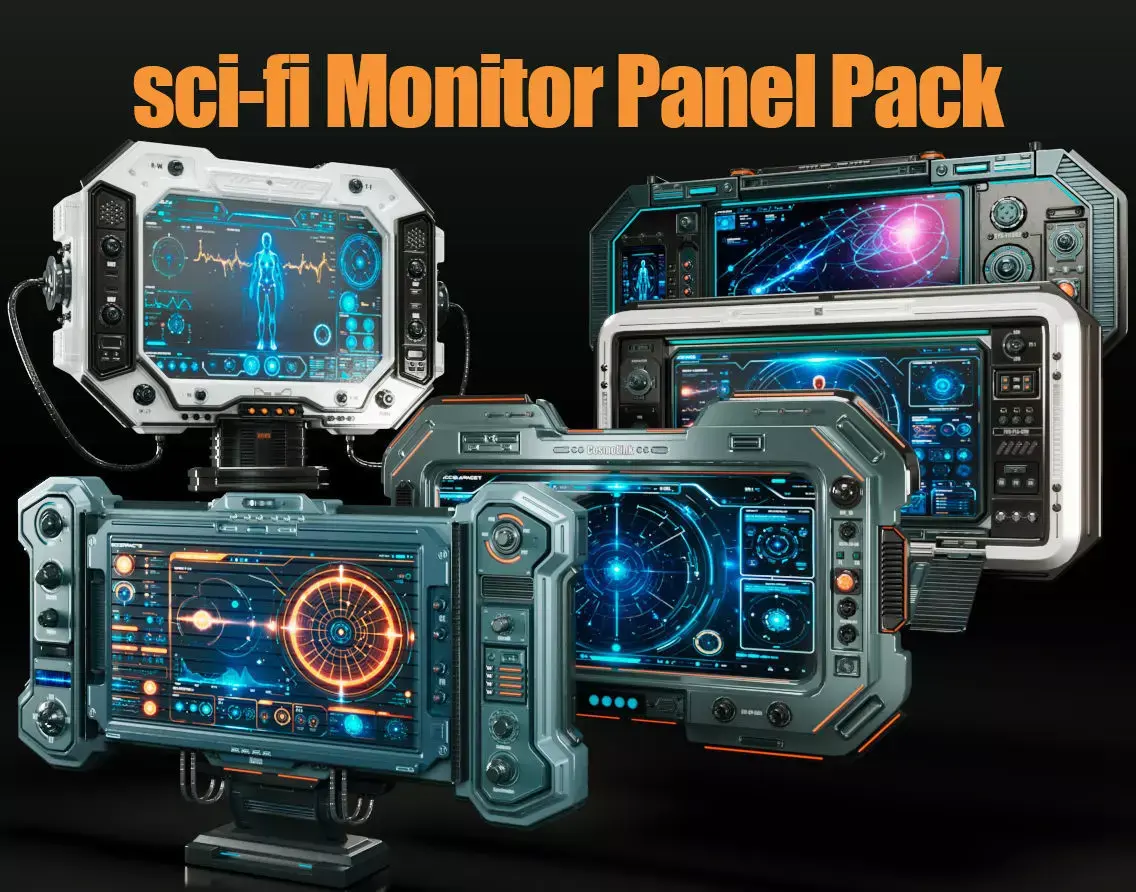 Sci-Fi Monitor Panel  3D model