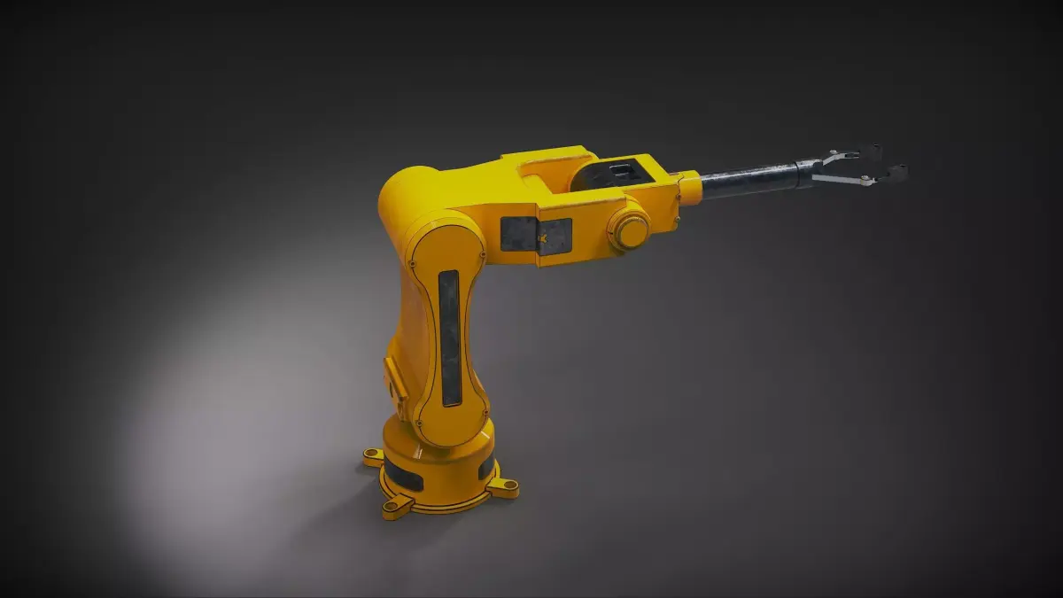 Robotic arm industrial factory gear  3D model
