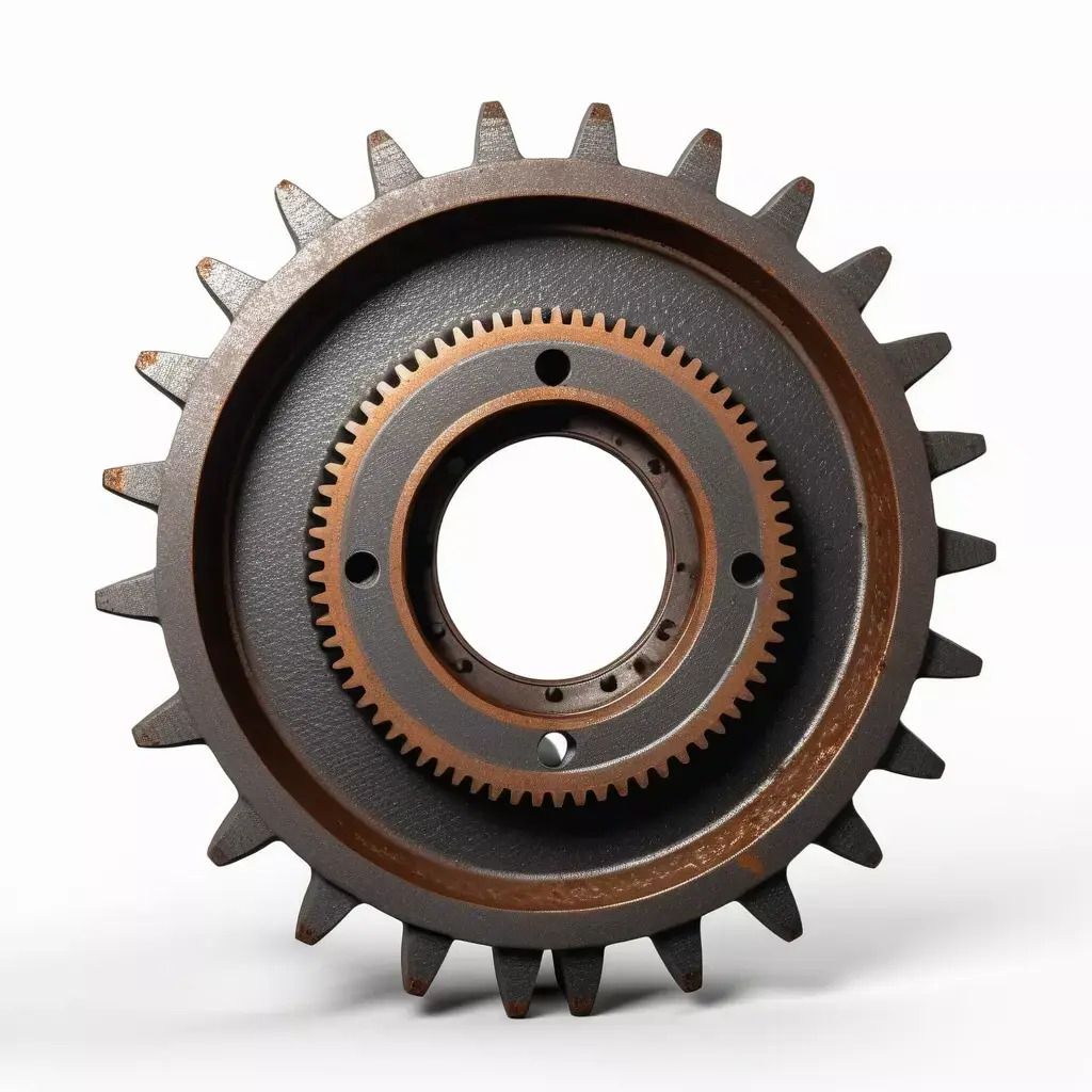 Industrial Gear Assembly Rusty Metal 3D model