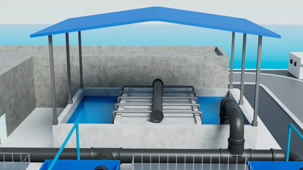 Fenton Catalytic Reactor Water Treatment Plant Low-poly 3D model